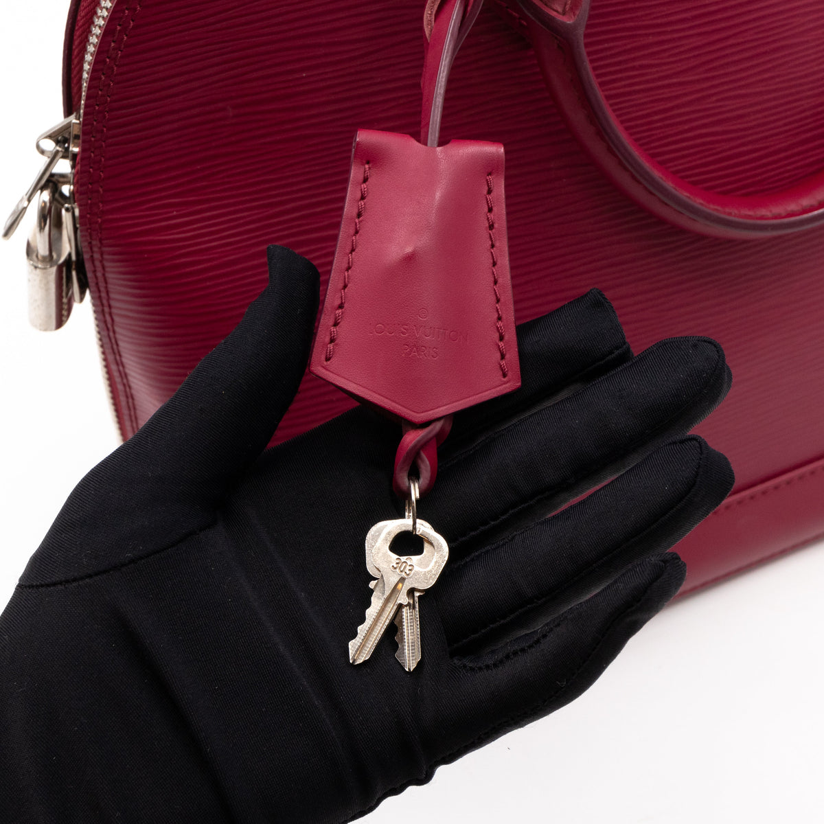 Louis-vuitton Alma PM Epi Leather Fuchsia with Shoulder Strap