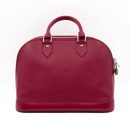 Alma PM Epi Leather Fuchsia with Shoulder Strap