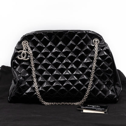 Large Mademoiselle Bowling Bag Black Patent Leather