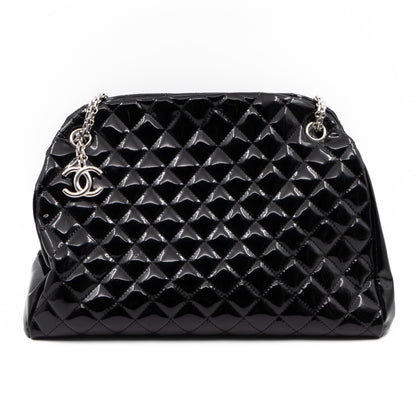 Large Mademoiselle Bowling Bag Black Patent Leather