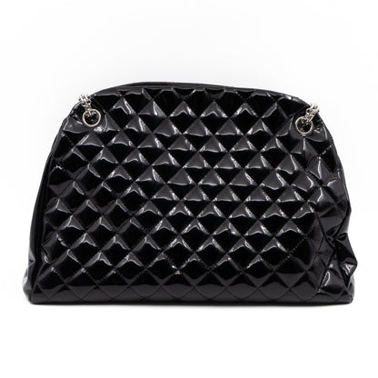 Large Mademoiselle Bowling Bag Black Patent Leather