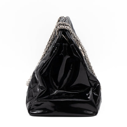 Large Mademoiselle Bowling Bag Black Patent Leather