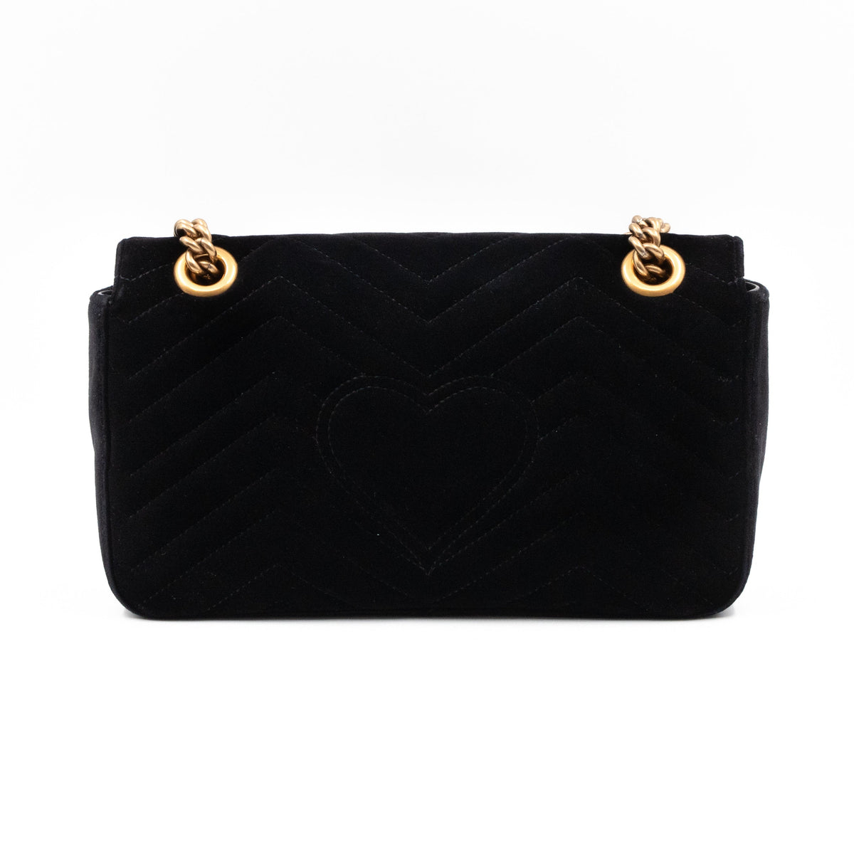 GG Marmont Small Black Velvet