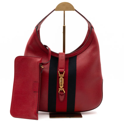 Jackie Hobo Bag Red Leather
