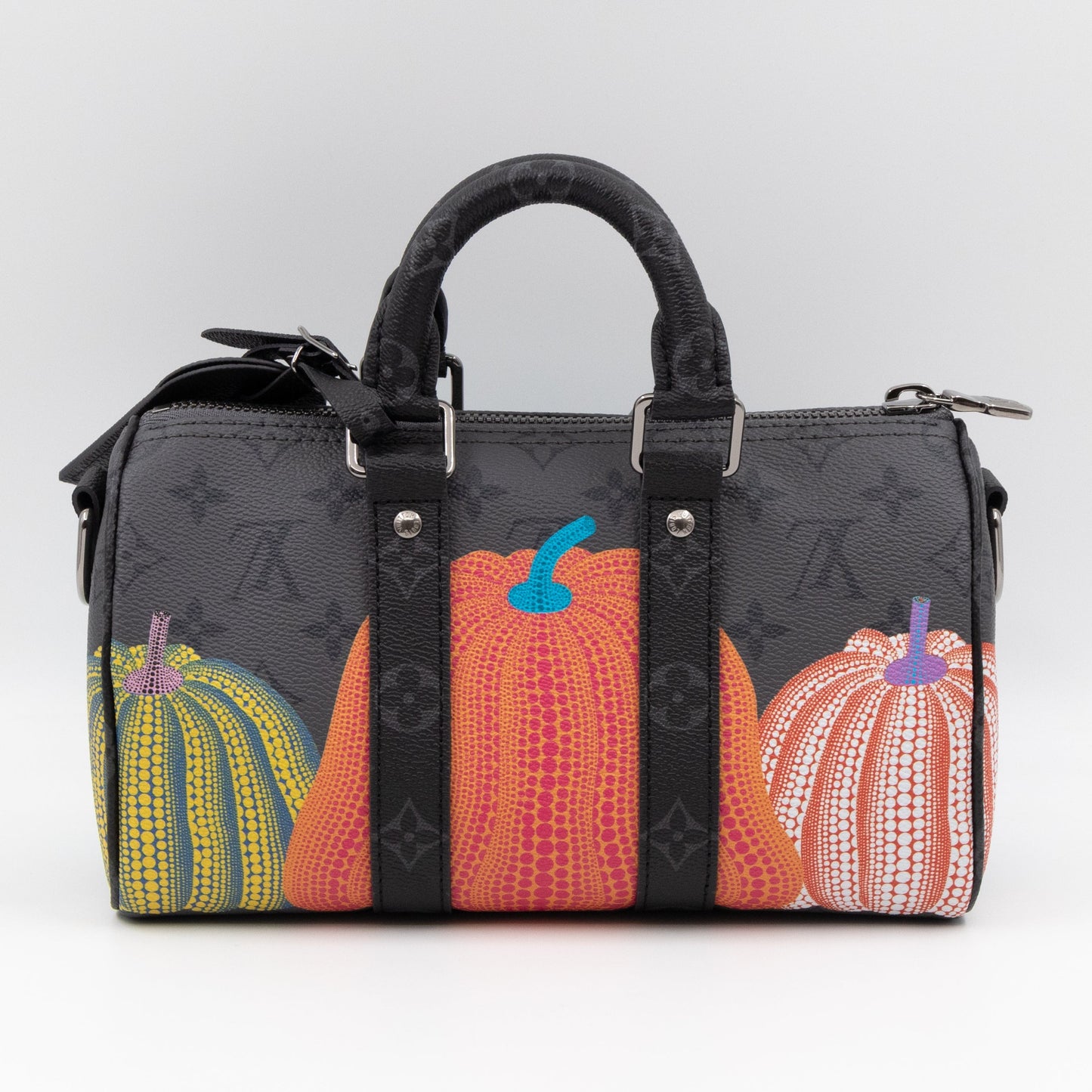 Keepall 25 Bandouliere LV x YK Monogram Eclipse Reverse Pumpkin