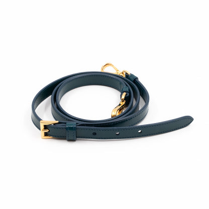 Galleria Small Double Zip Cobalto Saffiano Vernice