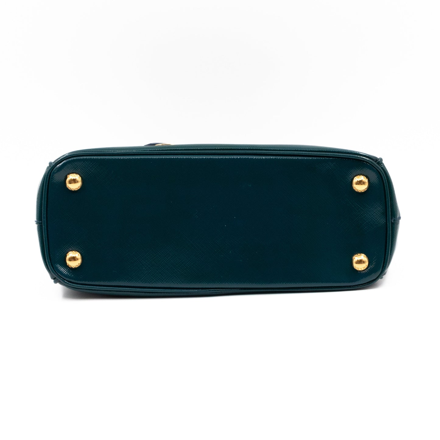Galleria Small Double Zip Cobalto Saffiano Vernice