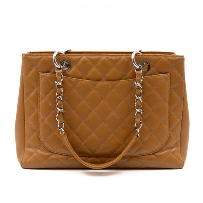 GST Grand Shopping Tote Dark Beige Caviar Silver