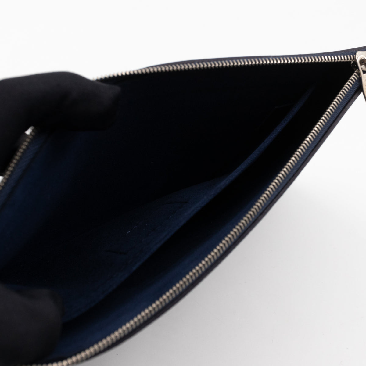 Louis-vuitton Neverfull Pochette Indigo Epi Leather