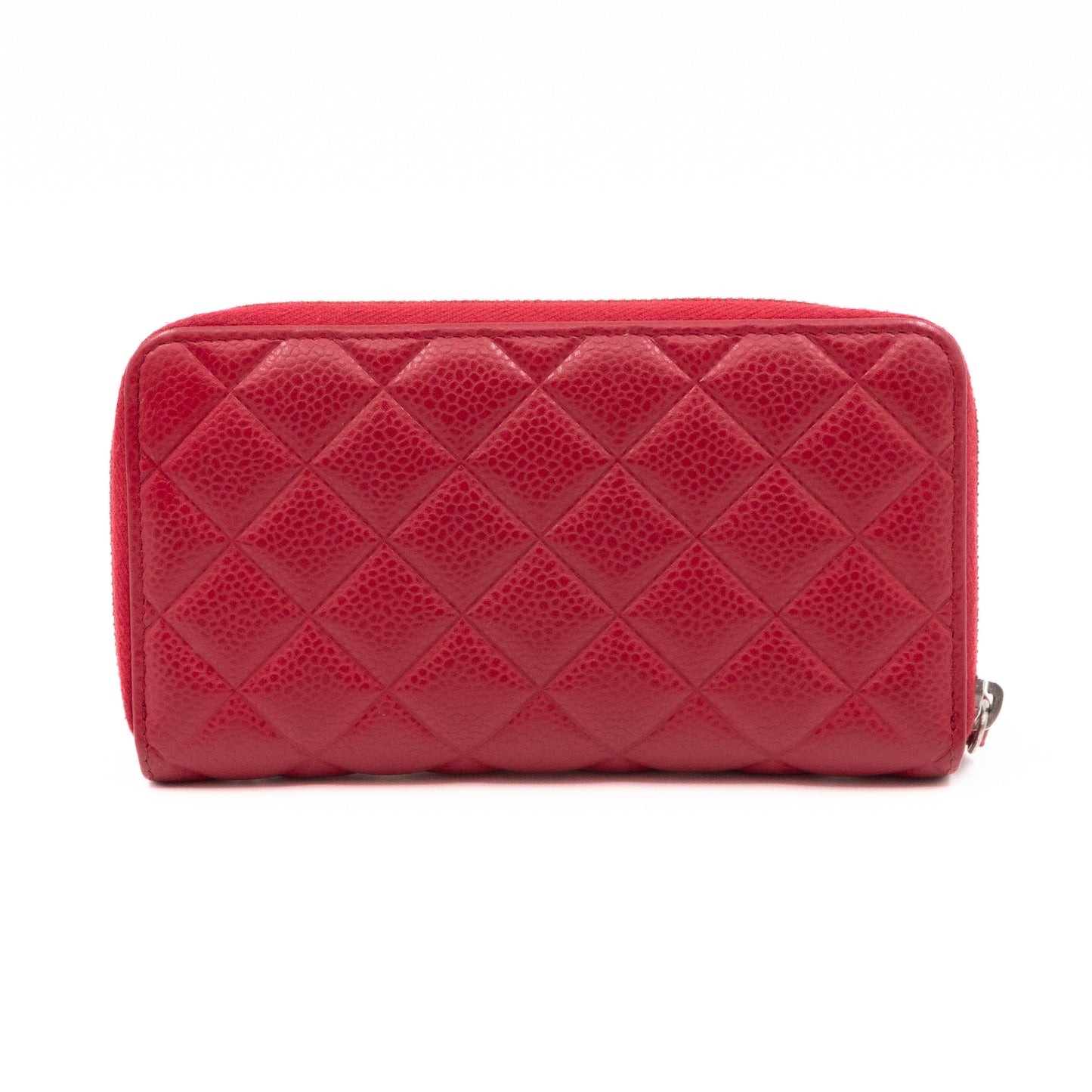 Medium Zipped Wallet Caviar Leather Red