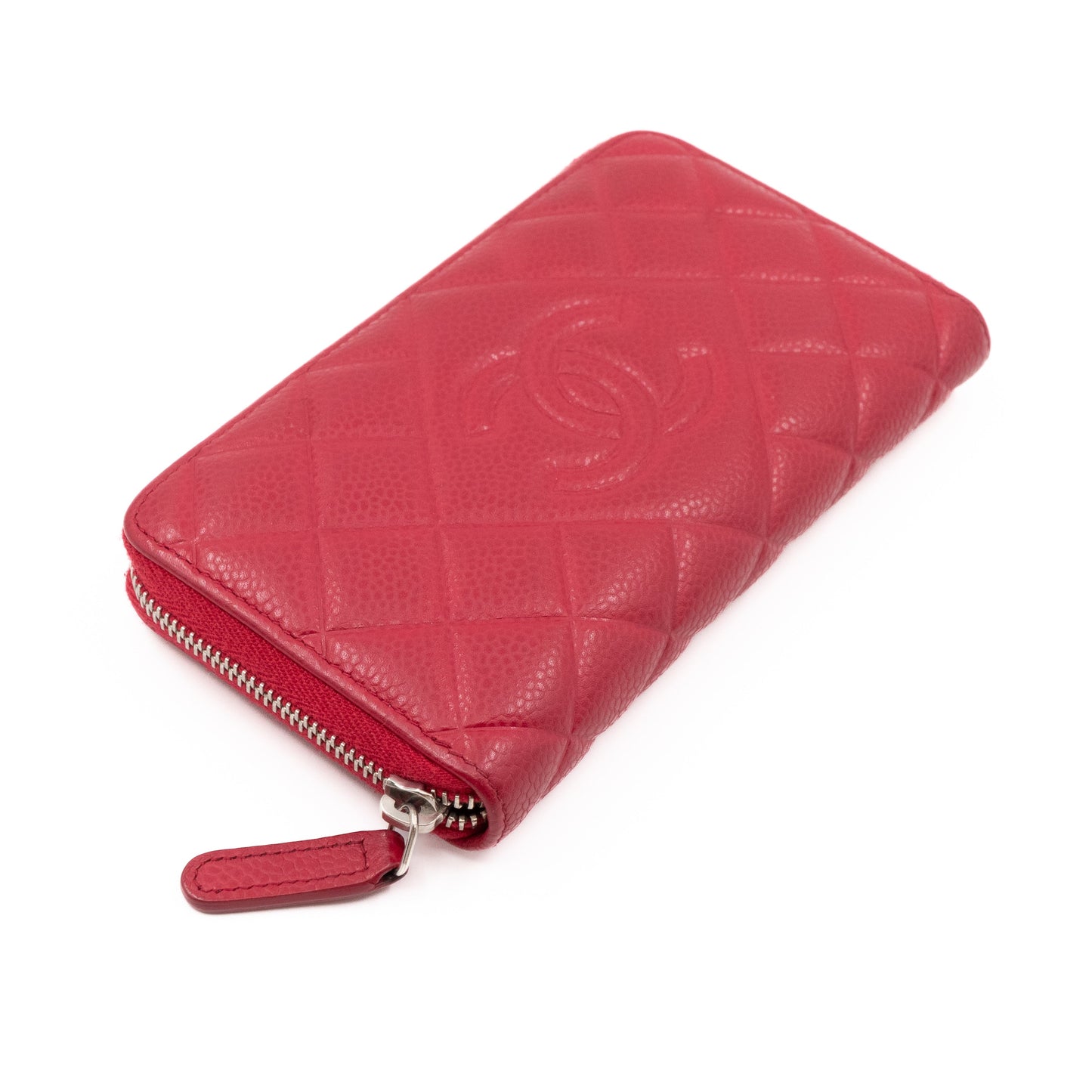 Medium Zipped Wallet Caviar Leather Red