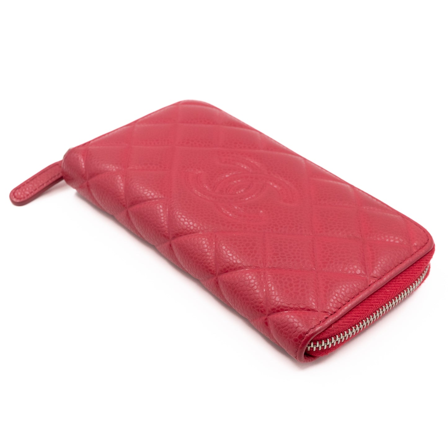 Medium Zipped Wallet Caviar Leather Red