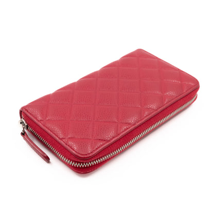 Medium Zipped Wallet Caviar Leather Red