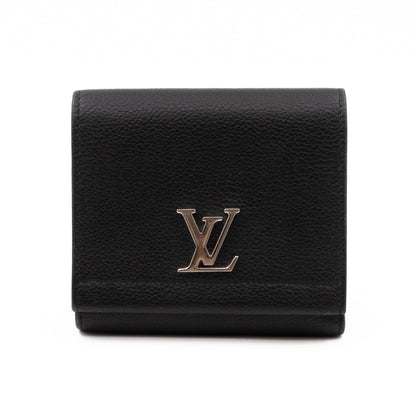 LockMe II Compact Wallet Black Leather