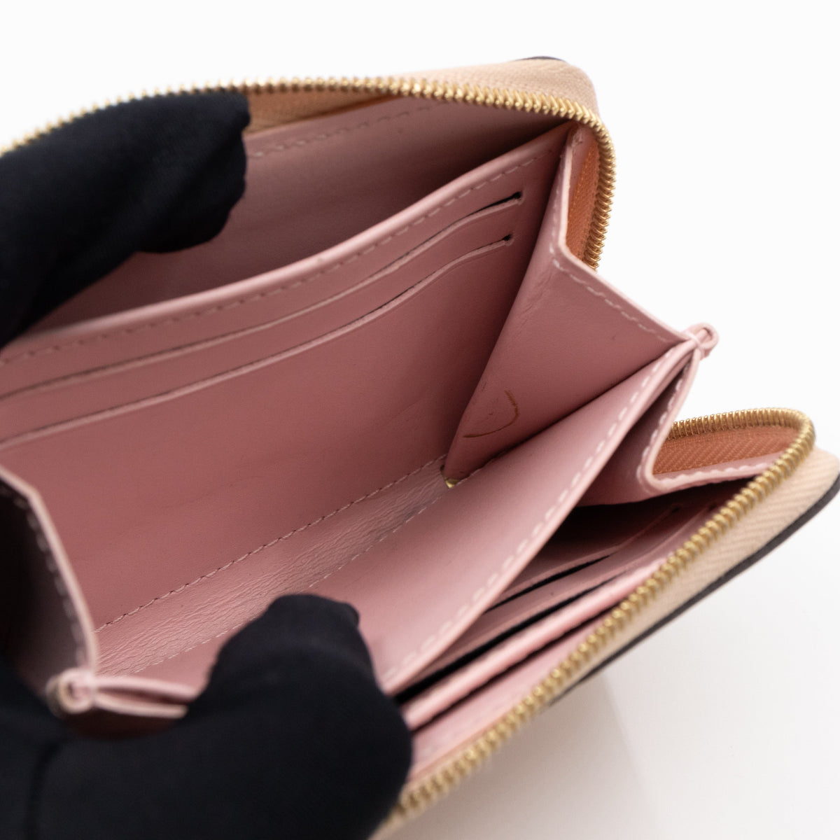 Louis-vuitton Zippy Coin Purse Vernis Rayures Dune