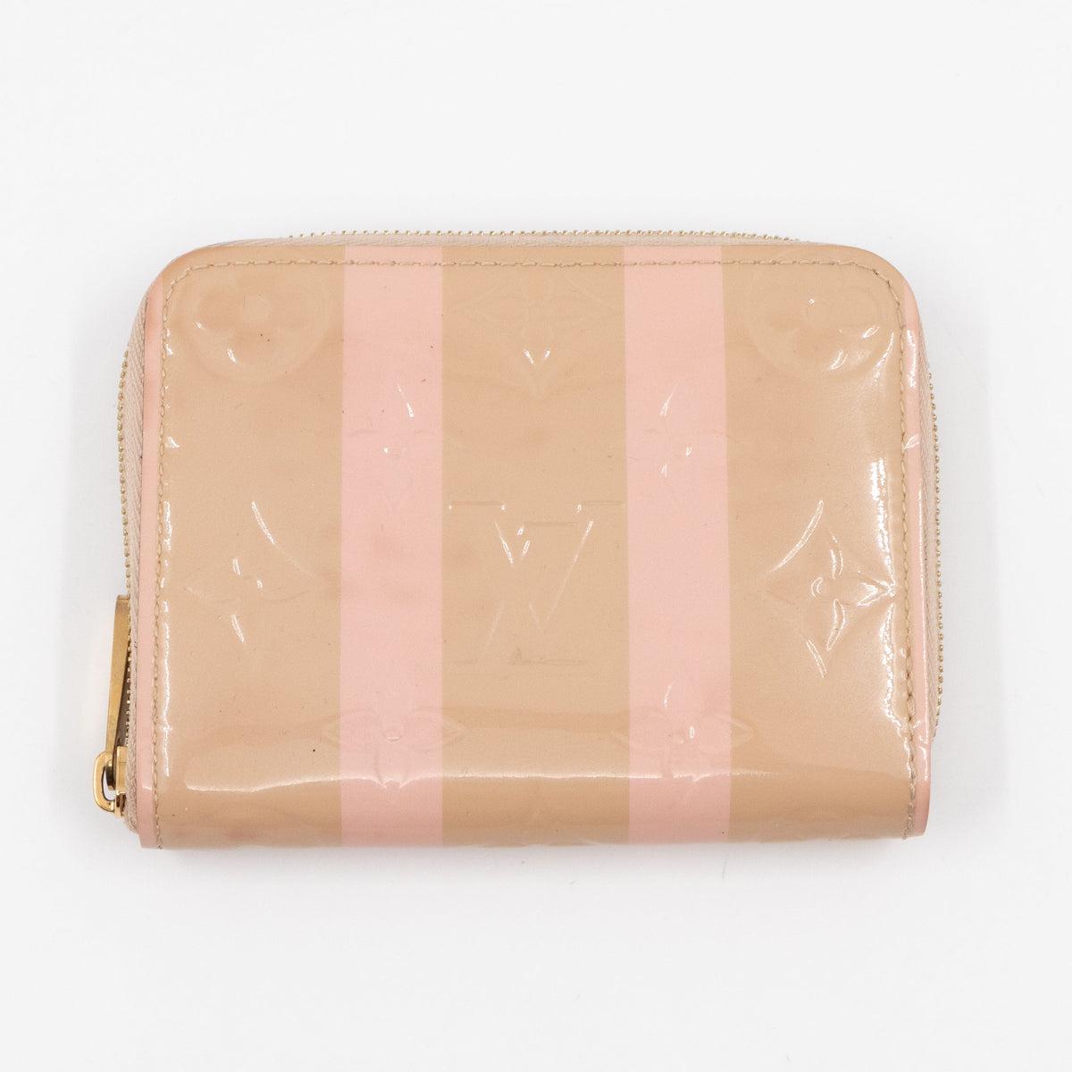Louis-vuitton Zippy Coin Purse Vernis Rayures Dune