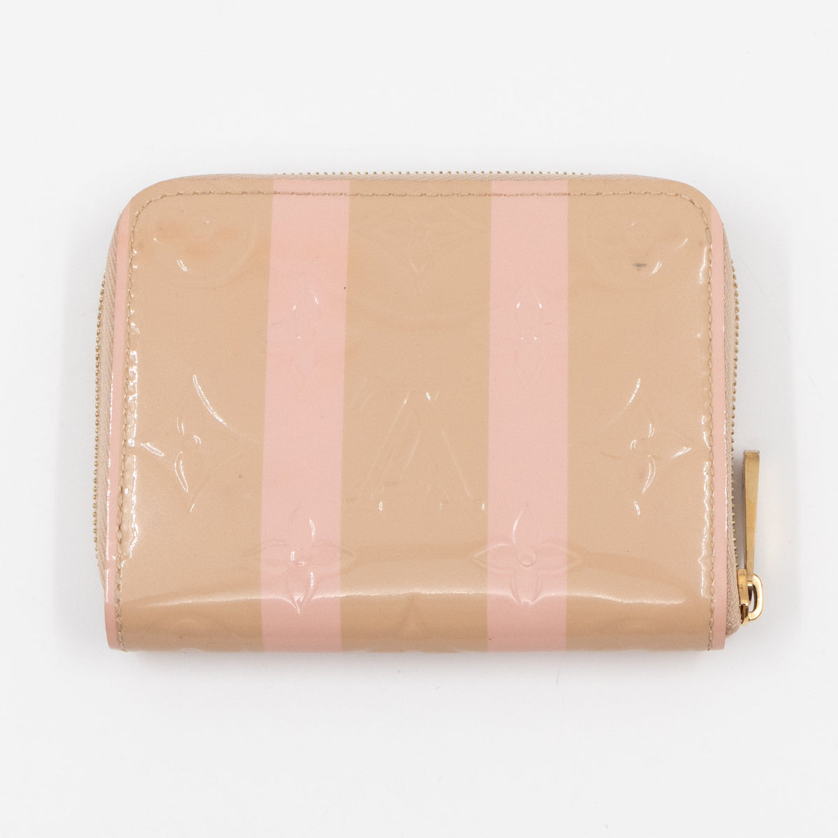 Louis-vuitton Zippy Coin Purse Vernis Rayures Dune