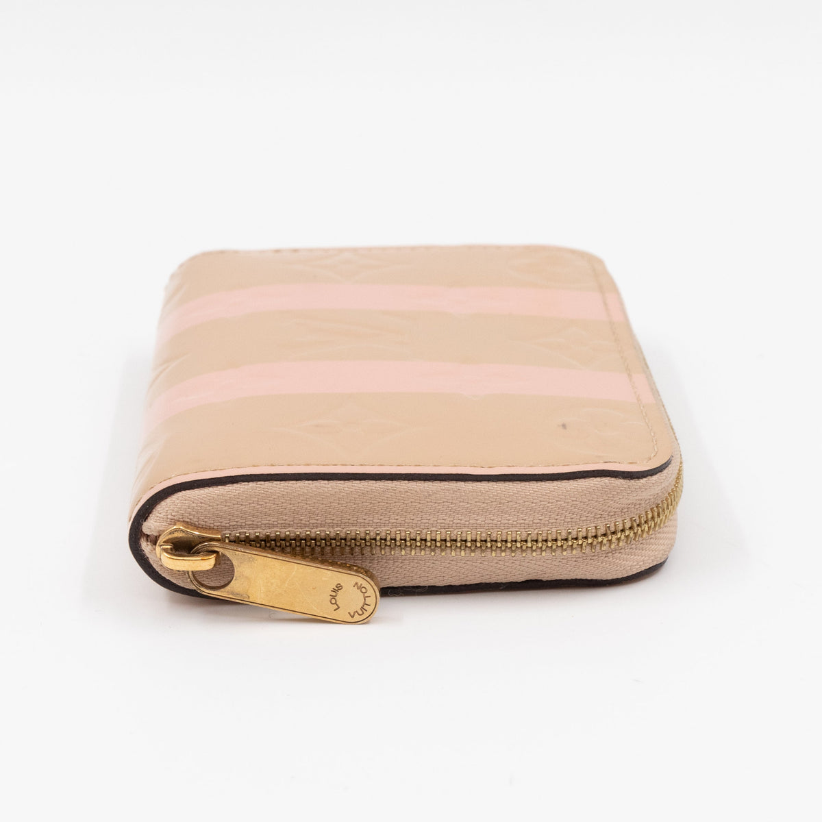 Louis-vuitton Zippy Coin Purse Vernis Rayures Dune