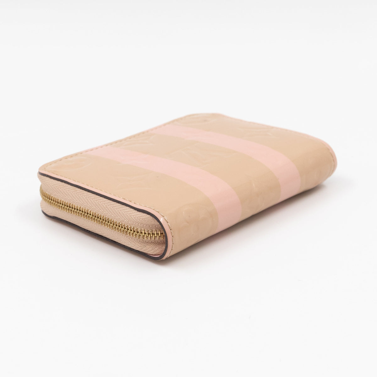 Louis-vuitton Zippy Coin Purse Vernis Rayures Dune
