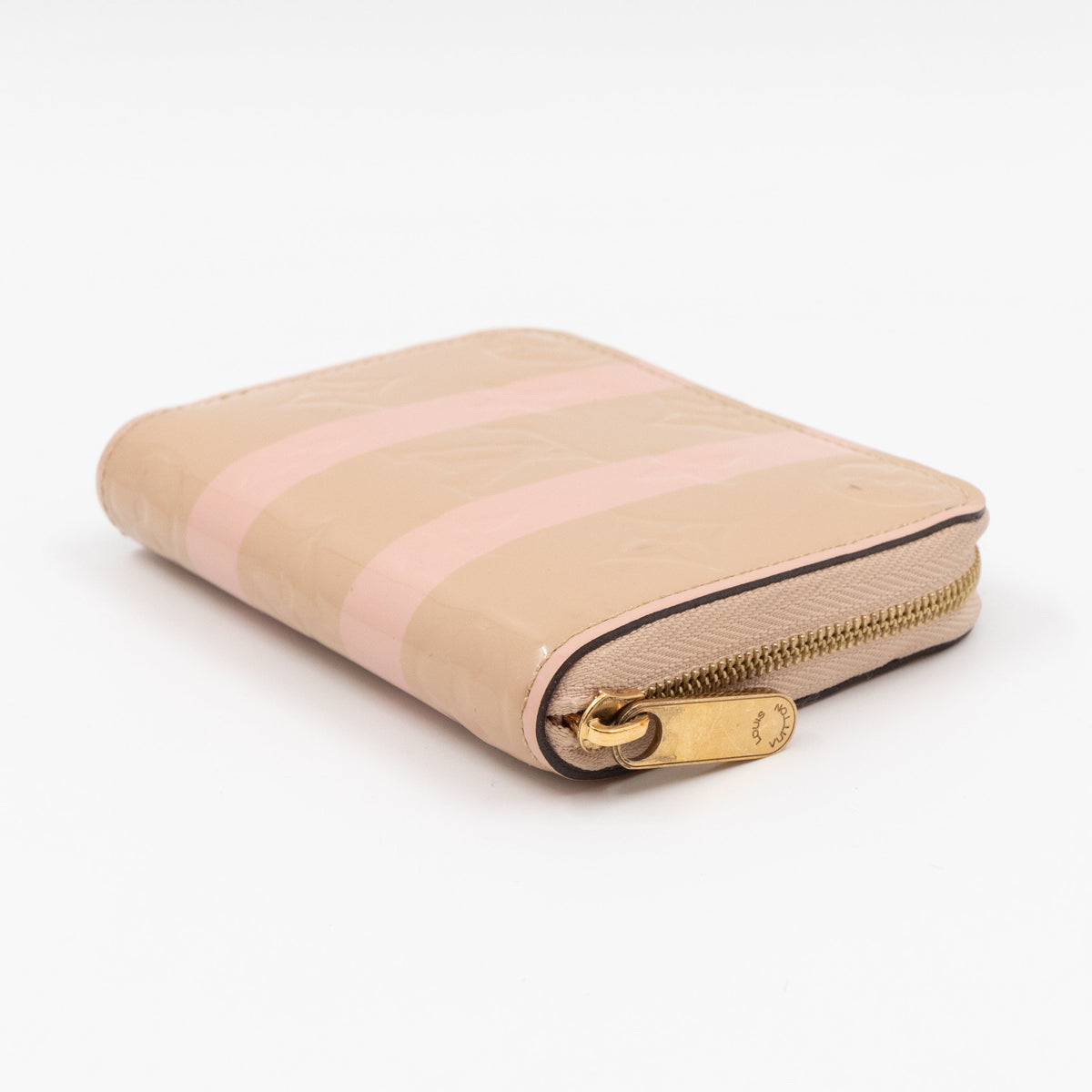 Louis-vuitton Zippy Coin Purse Vernis Rayures Dune