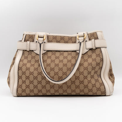 GG Running Bag GG Supreme Canvas White