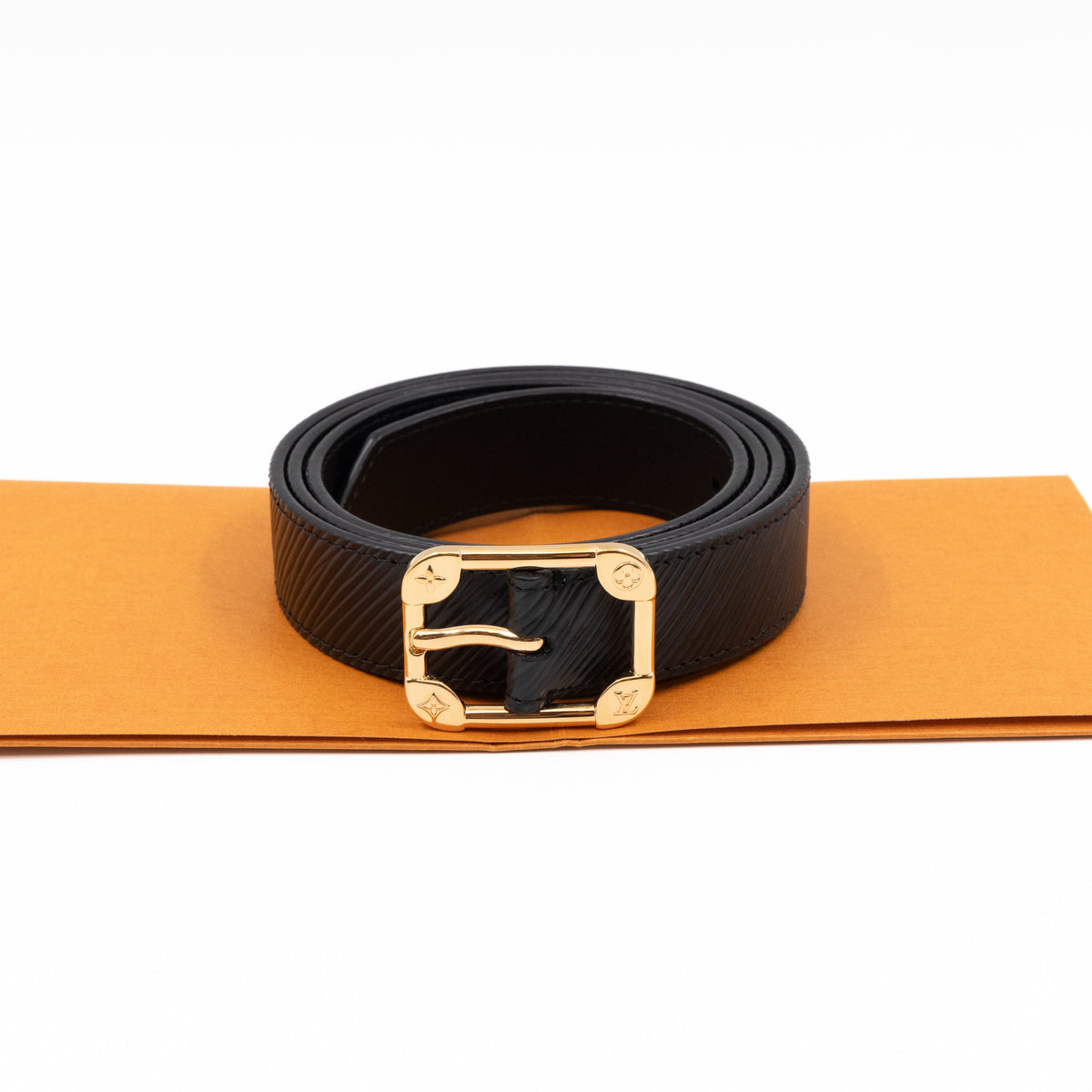 Malletier Belt 25 mm 90 cm Black Epi Leather