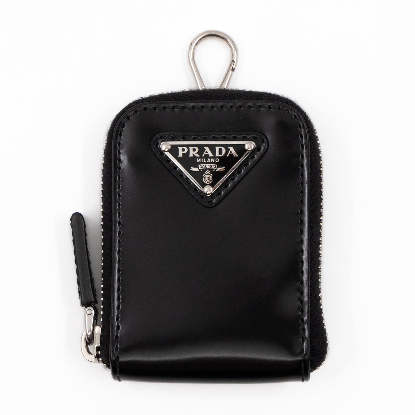 Coin Purse Pouch Black Leather