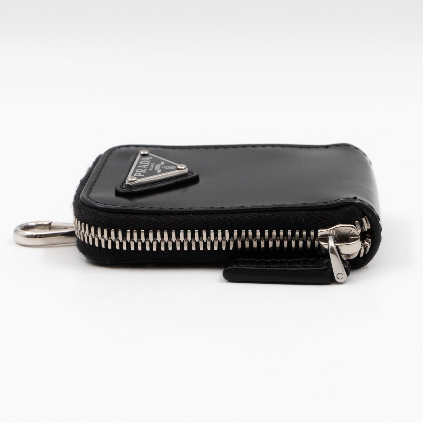 Coin Purse Pouch Black Leather