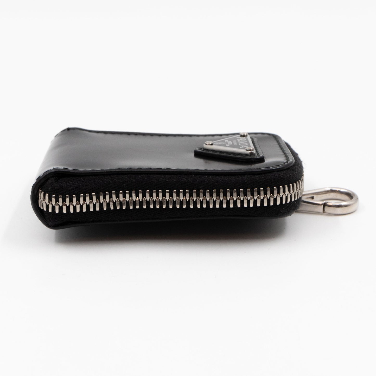 Coin Purse Pouch Black Leather