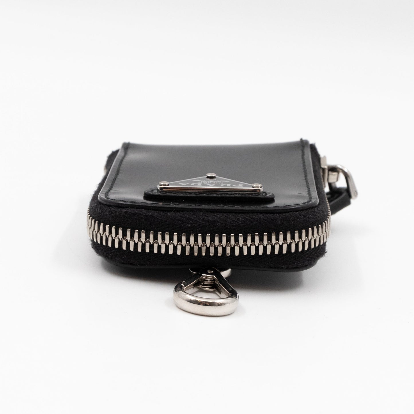 Coin Purse Pouch Black Leather