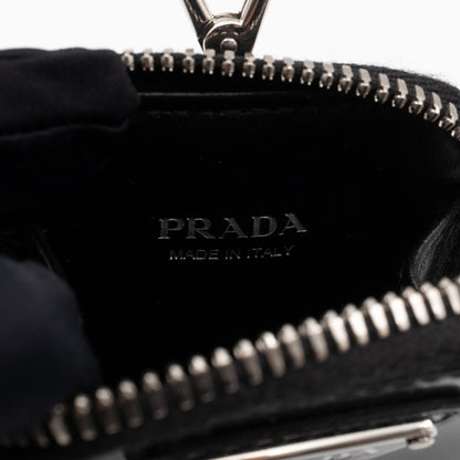 Coin Purse Pouch Black Leather