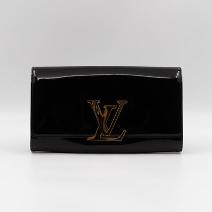Louise Clutch Black Vernis Gold