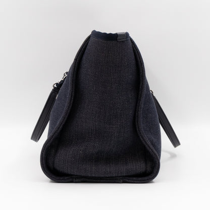 Deauville Medium Tote Dark Blue Canvas