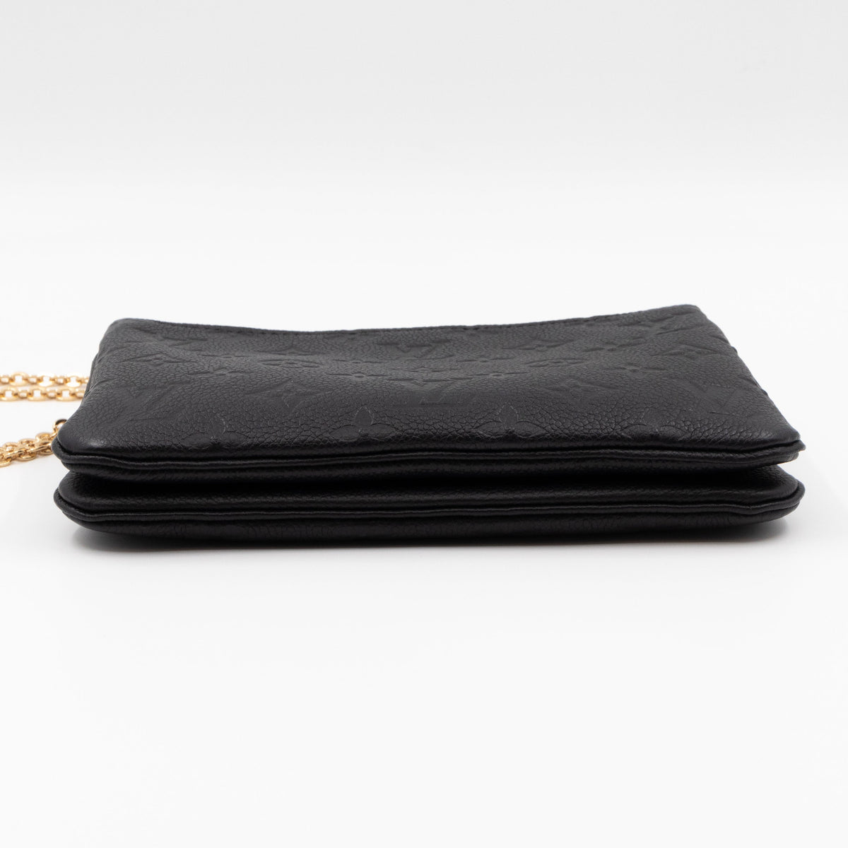 Double Zip Pochette Monogram Empreinte Black