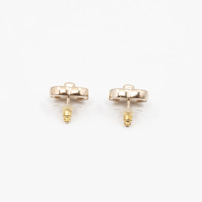 CC Turn-Lock Earrings Light Gold
