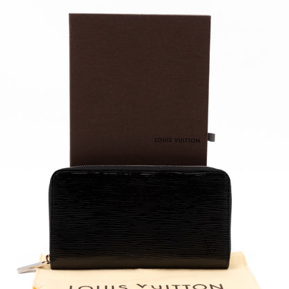 Louis-vuitton Zippy Organiser Wallet Epi Noir Electric Silver