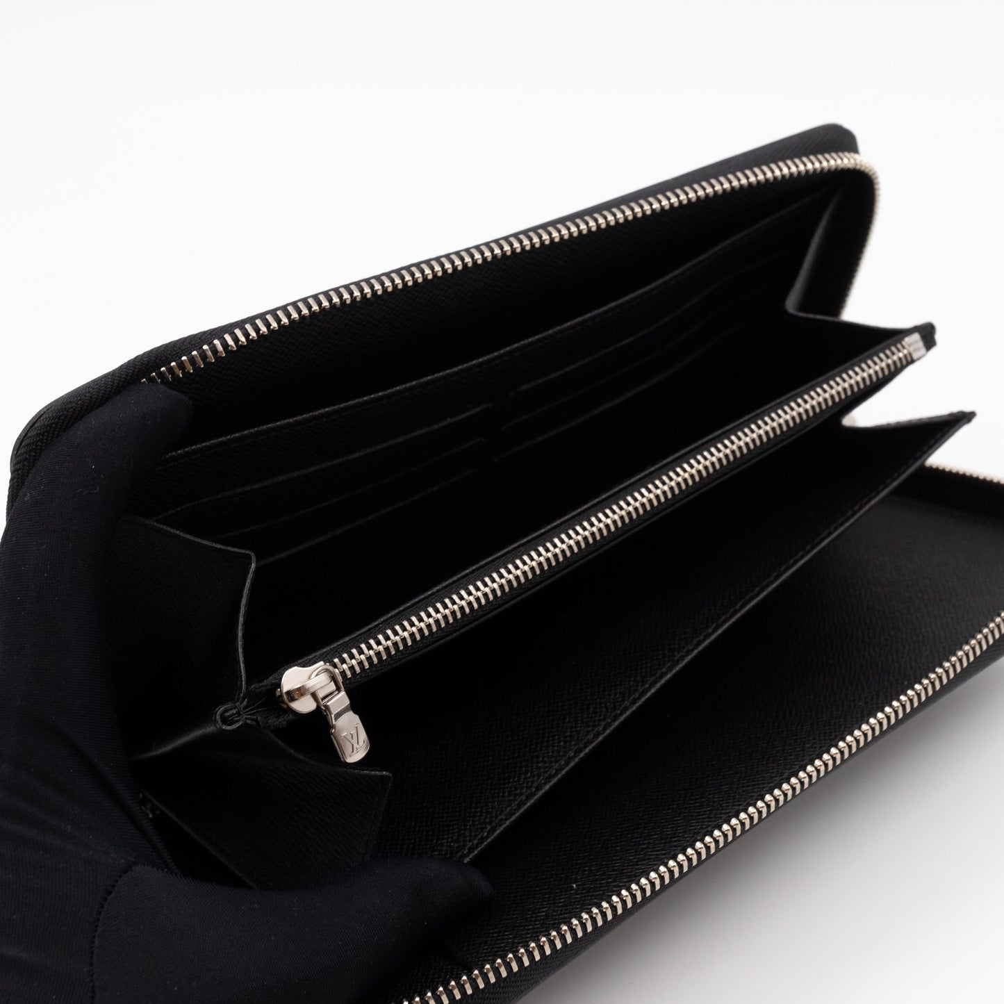 Louis-vuitton Zippy Organiser Wallet Epi Noir Electric Silver