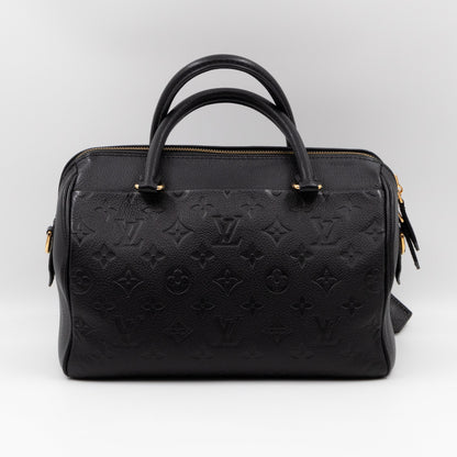 Speedy 25 Bandouliere Monogram Empreinte Black Gold