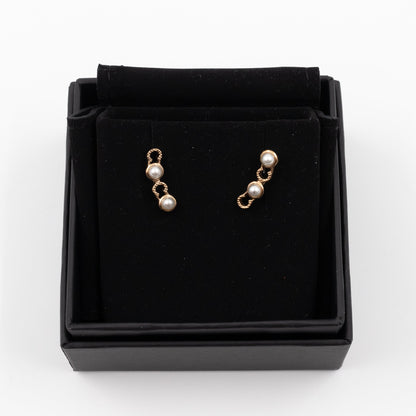 Coco Letters Pearl Earrings