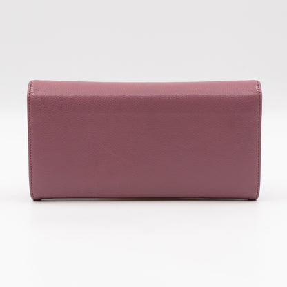 Continental Flap Wallet Mauve Caviar