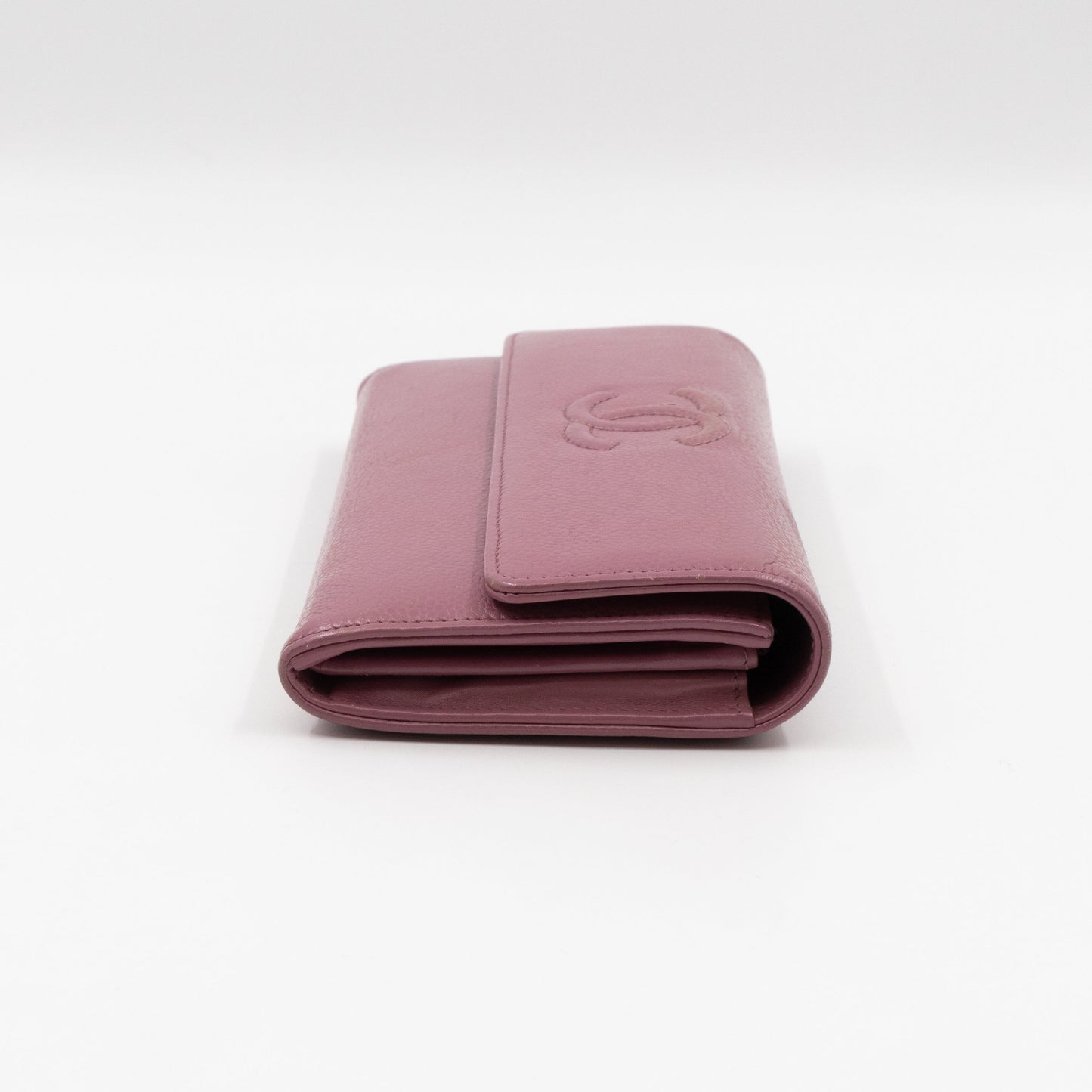 Continental Flap Wallet Mauve Caviar