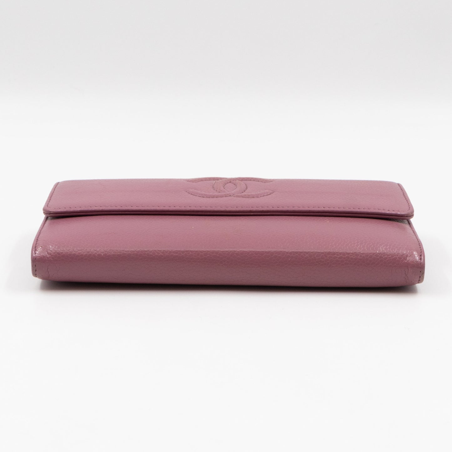 Continental Flap Wallet Mauve Caviar