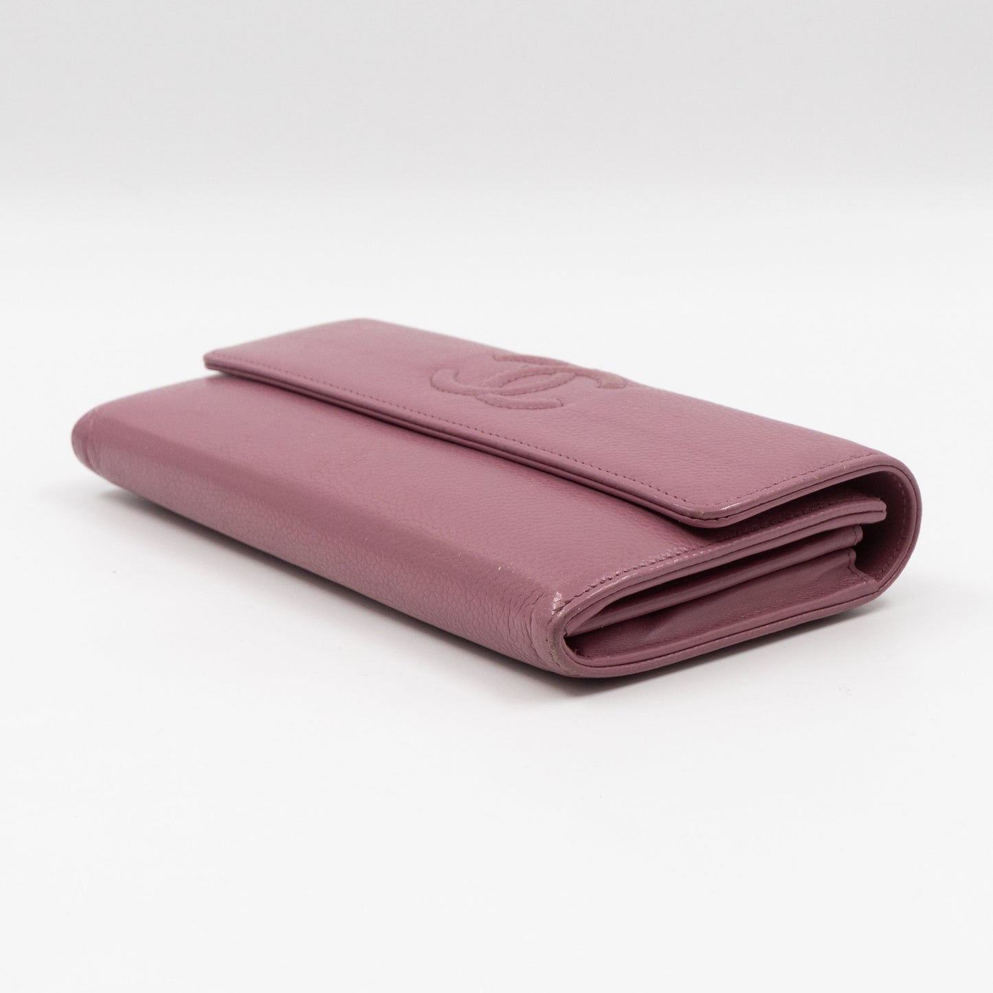 Continental Flap Wallet Mauve Caviar