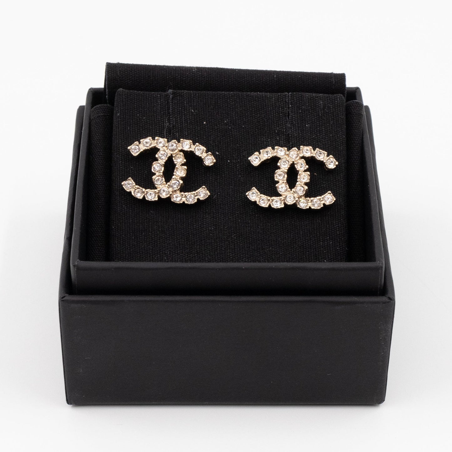 CC Crystal Earrings Light Gold