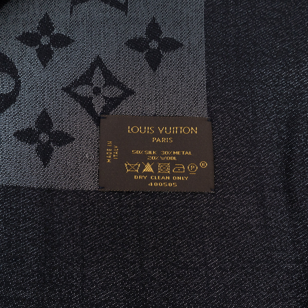 Louis-vuitton Monogram Shine Shawl Black
