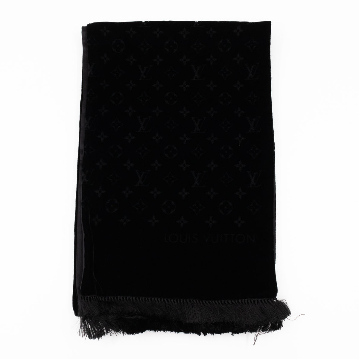 Velvet Stole Scarf Black