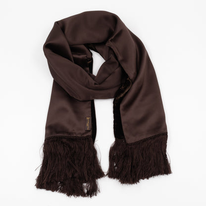 Louis-vuitton Velvet Stole Scarf Brown