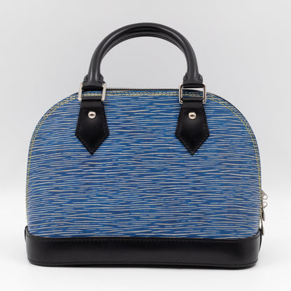 Alma BB Epi Leather Denim Blue Black