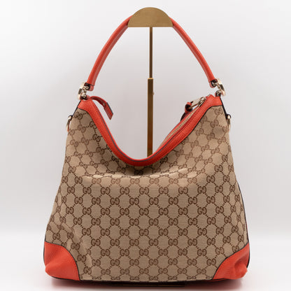 Miss GG Original Hobo Bag GG Supreme Orange