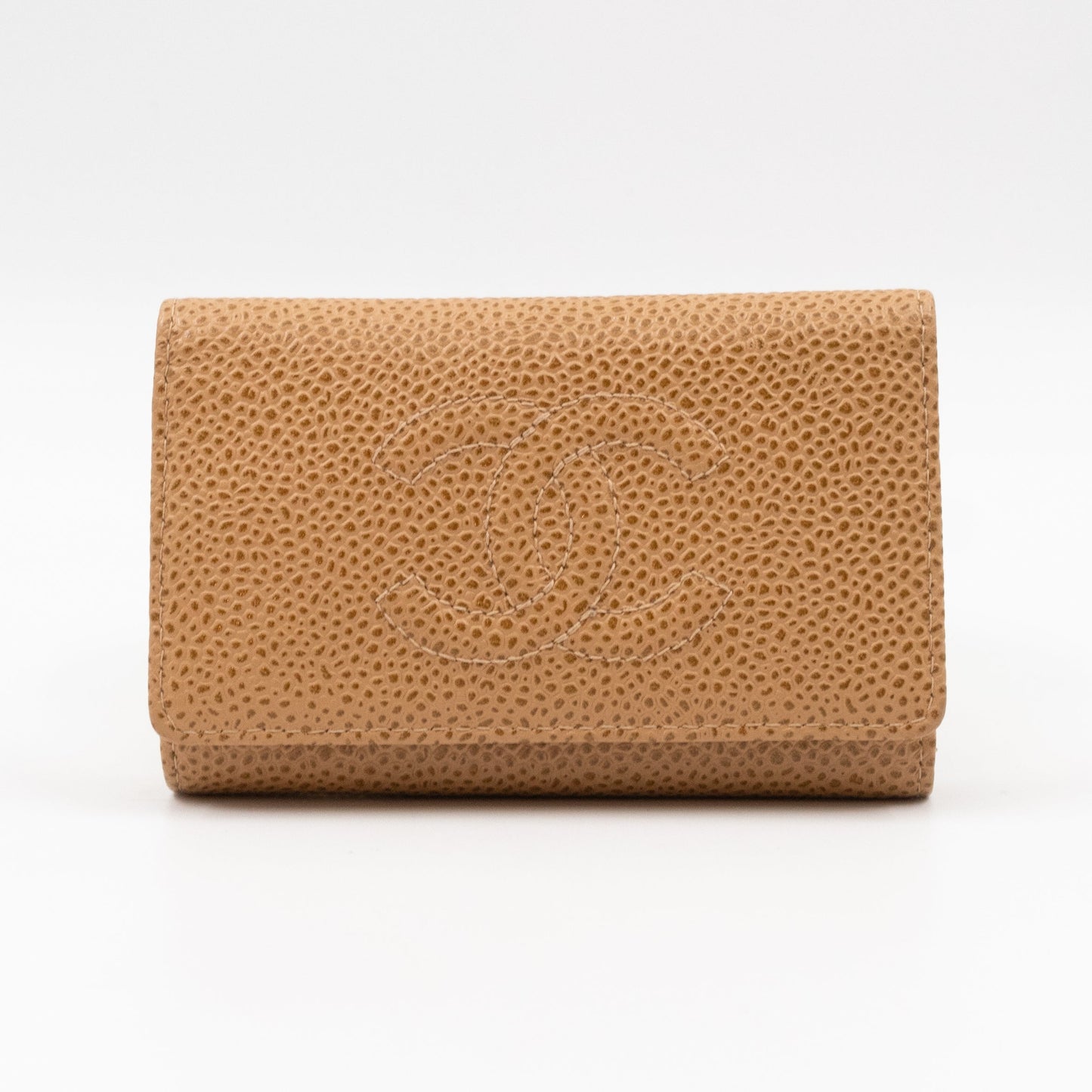 Timeless 6 Ring Key Case Camel Caviar